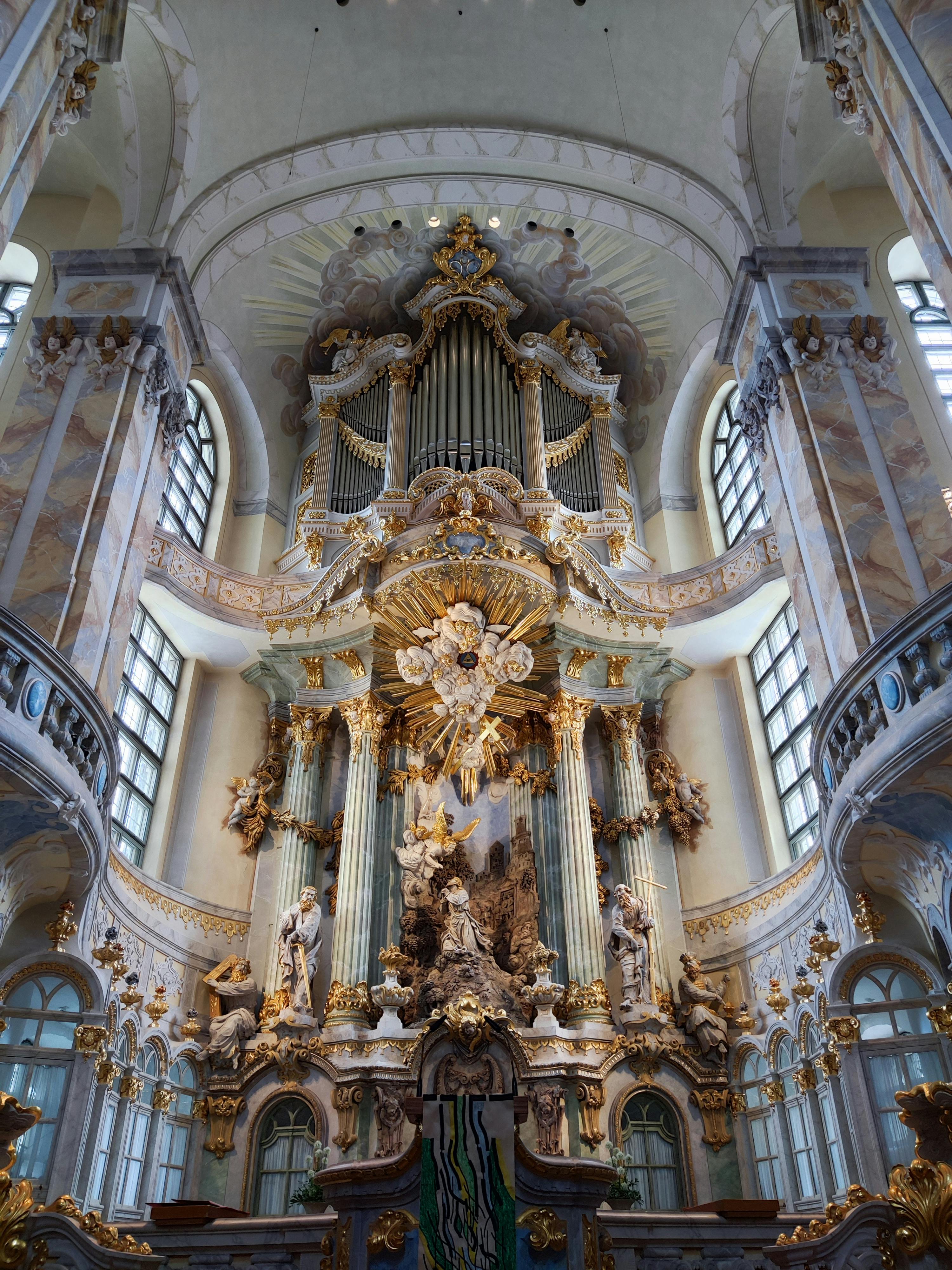 the interior of a church with ornate architecture