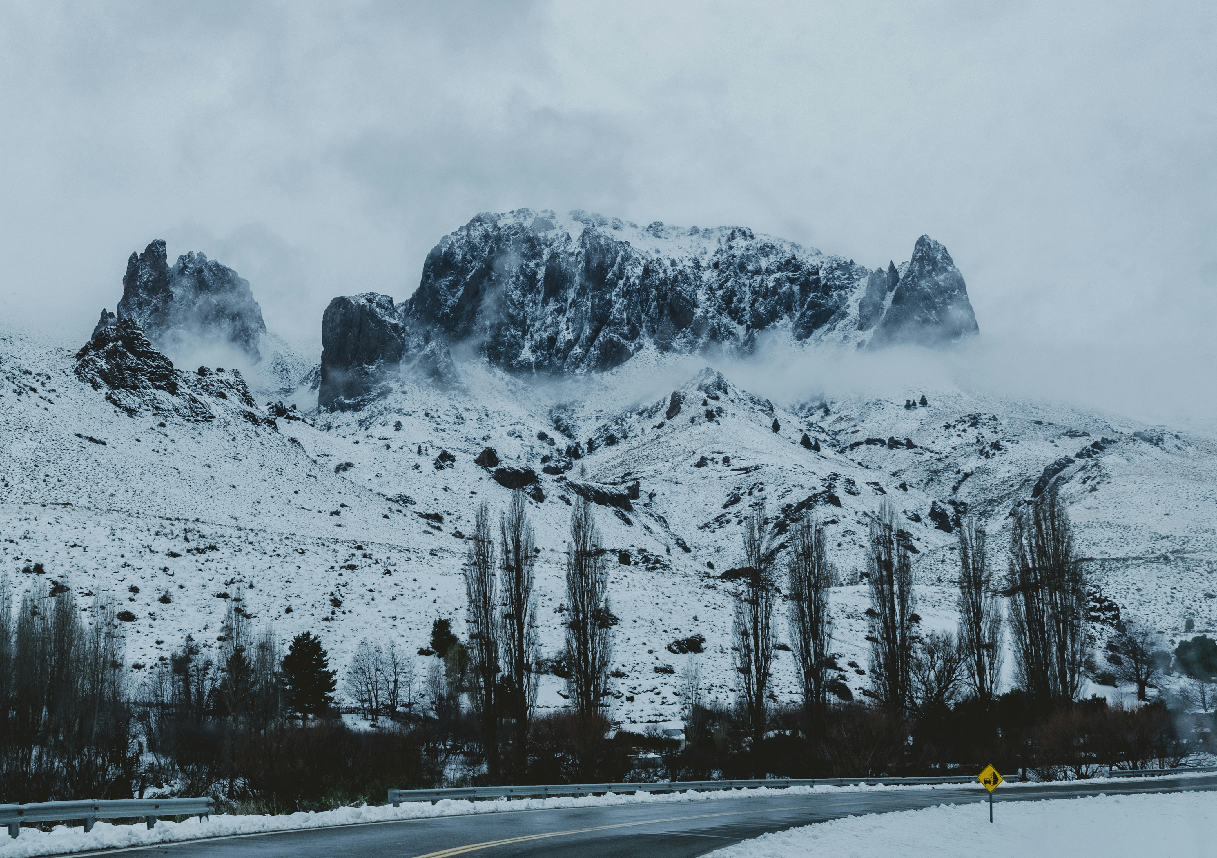 Snow-capped mountains in Patagonia landscape