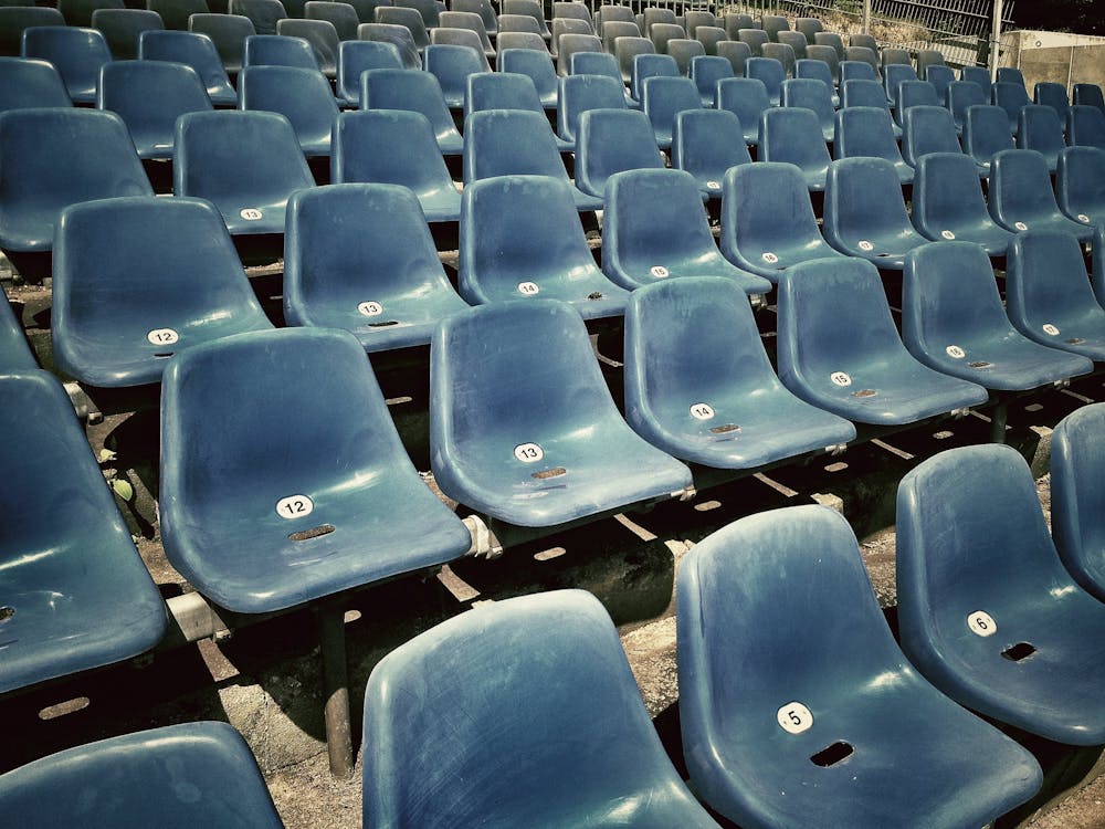 Free stock photo of audience, background, blue