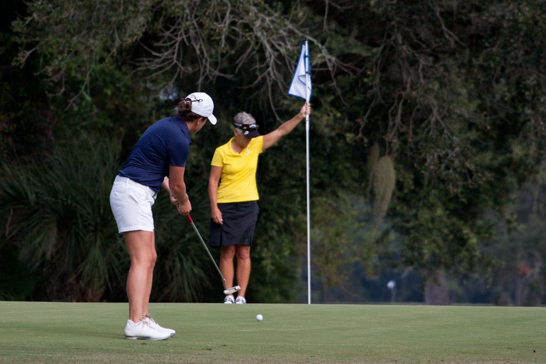 Two Women Playing Golf