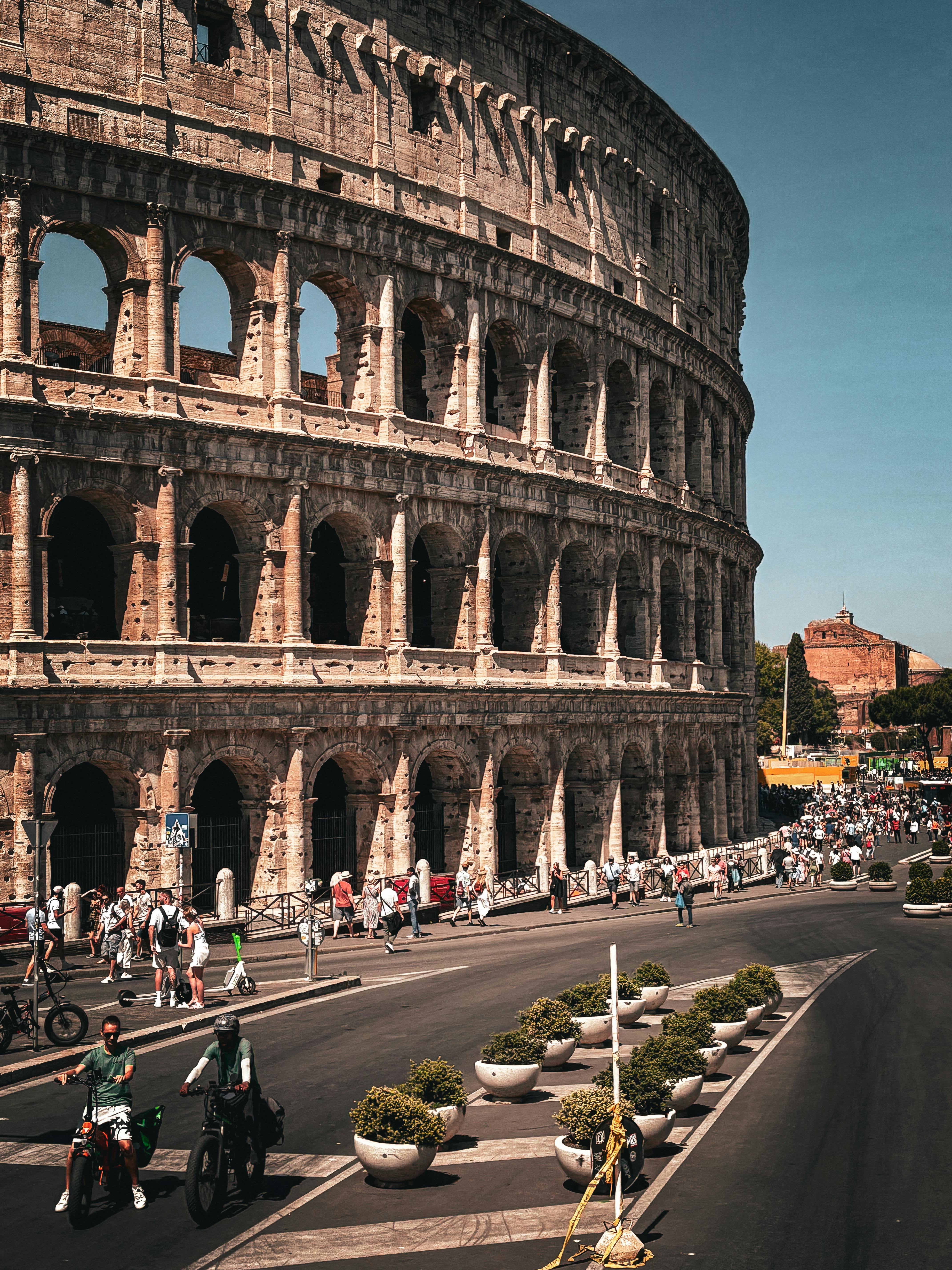 the roman colosseum in rome italy