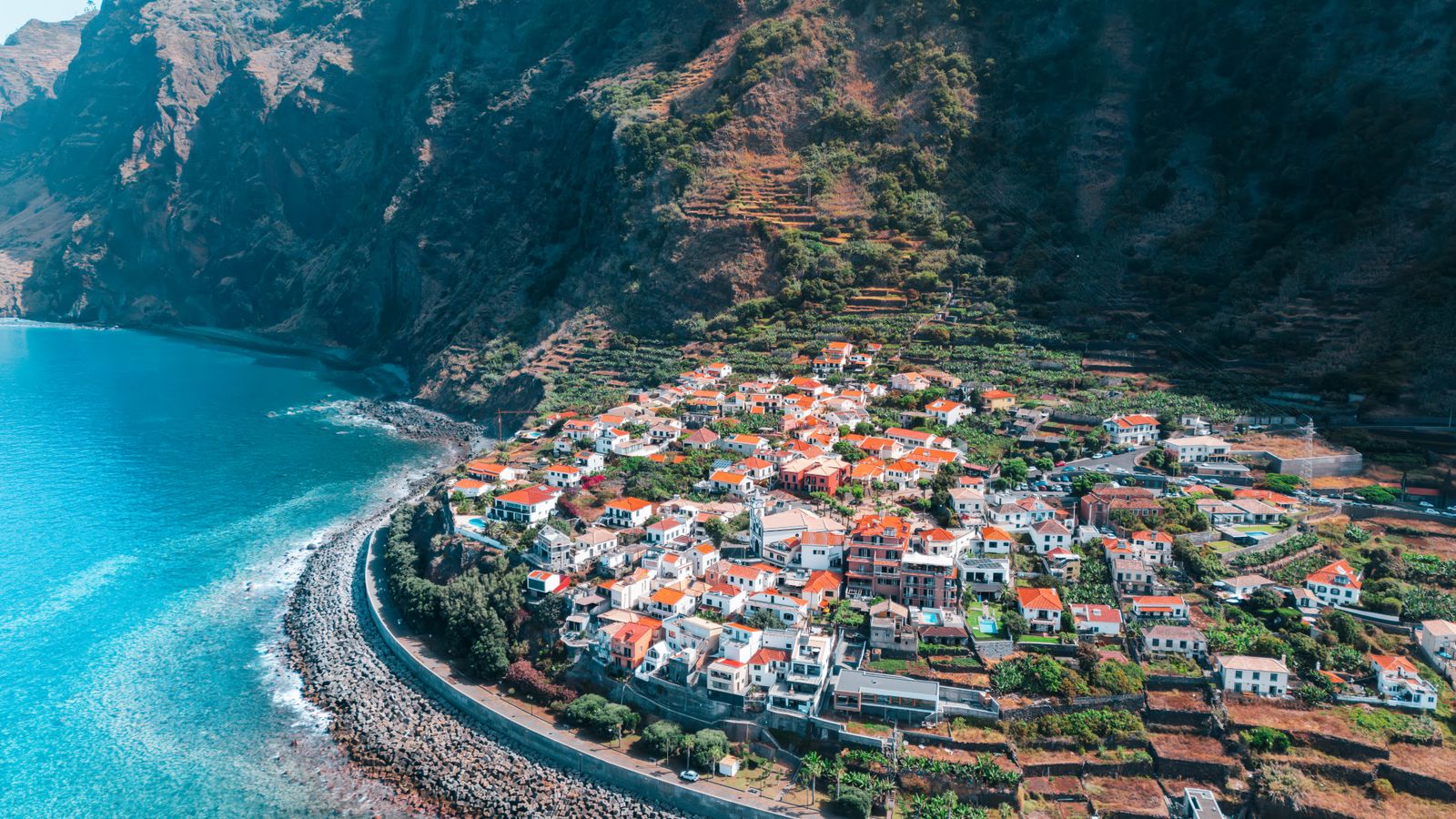 Sea city landscape nature, Cabo Verde