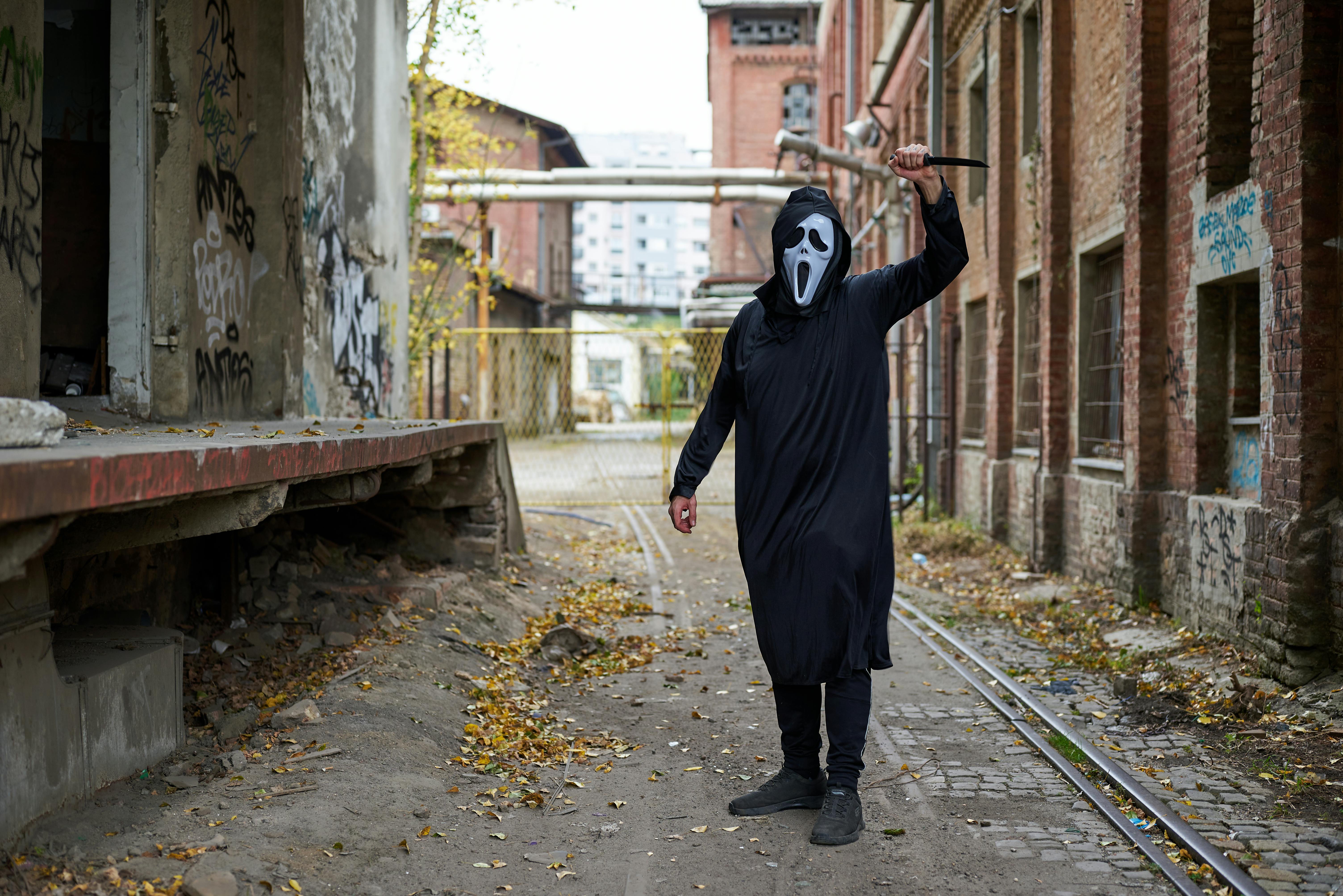 ghostface on the street of belgrade