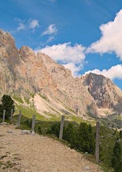 Breathtaking mountain landscape in Santa Cristina Valgardena, Italy.
