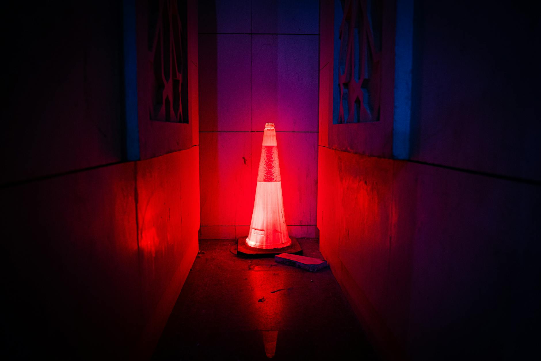 Red Led Traffic Cone