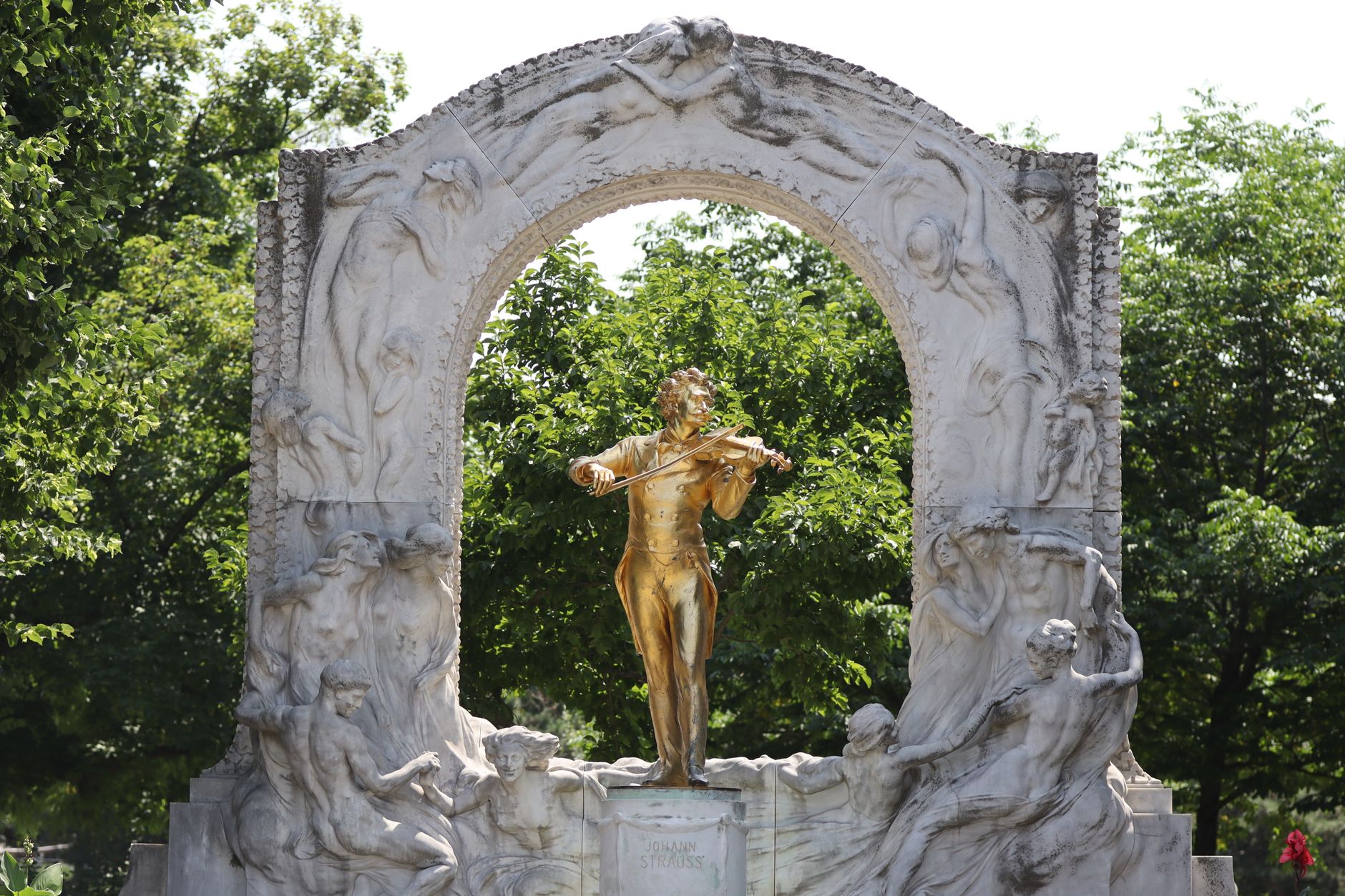Stadtpark with Johann Strauss statue in Vienna