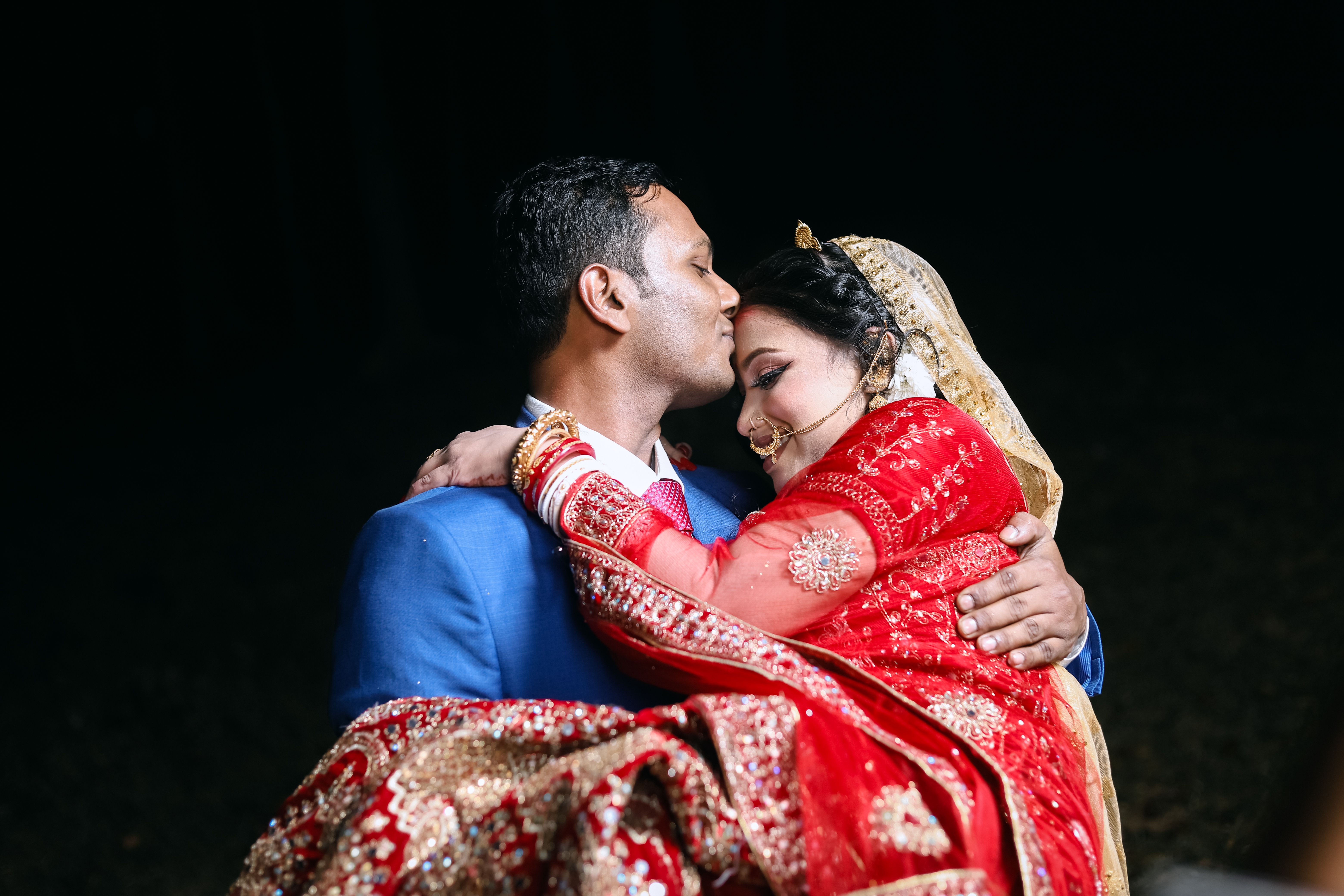 Indian couple wedding moment