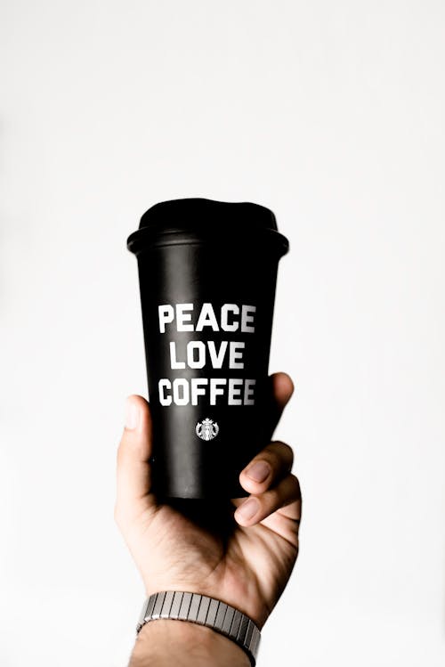 Free Person Holding Starbucks Coffee Tumbler Stock Photo