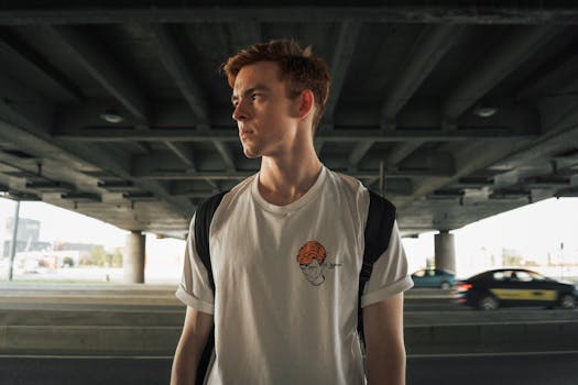 圣彼得堡桥下一位红发年轻人的肖像