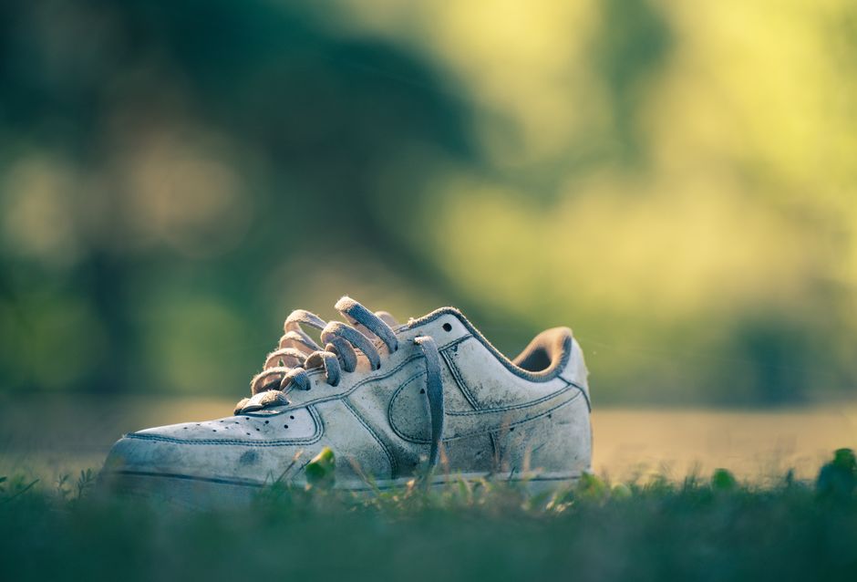 vintage leather sports shoe