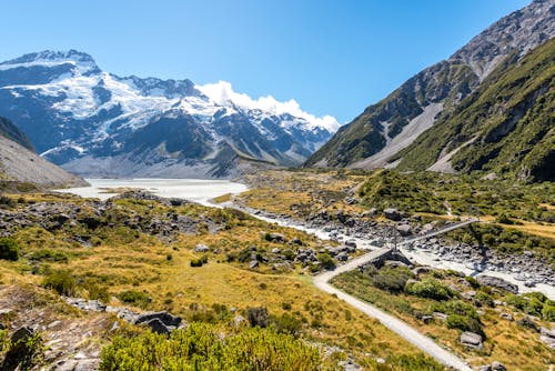 Body of Water Between Mountain