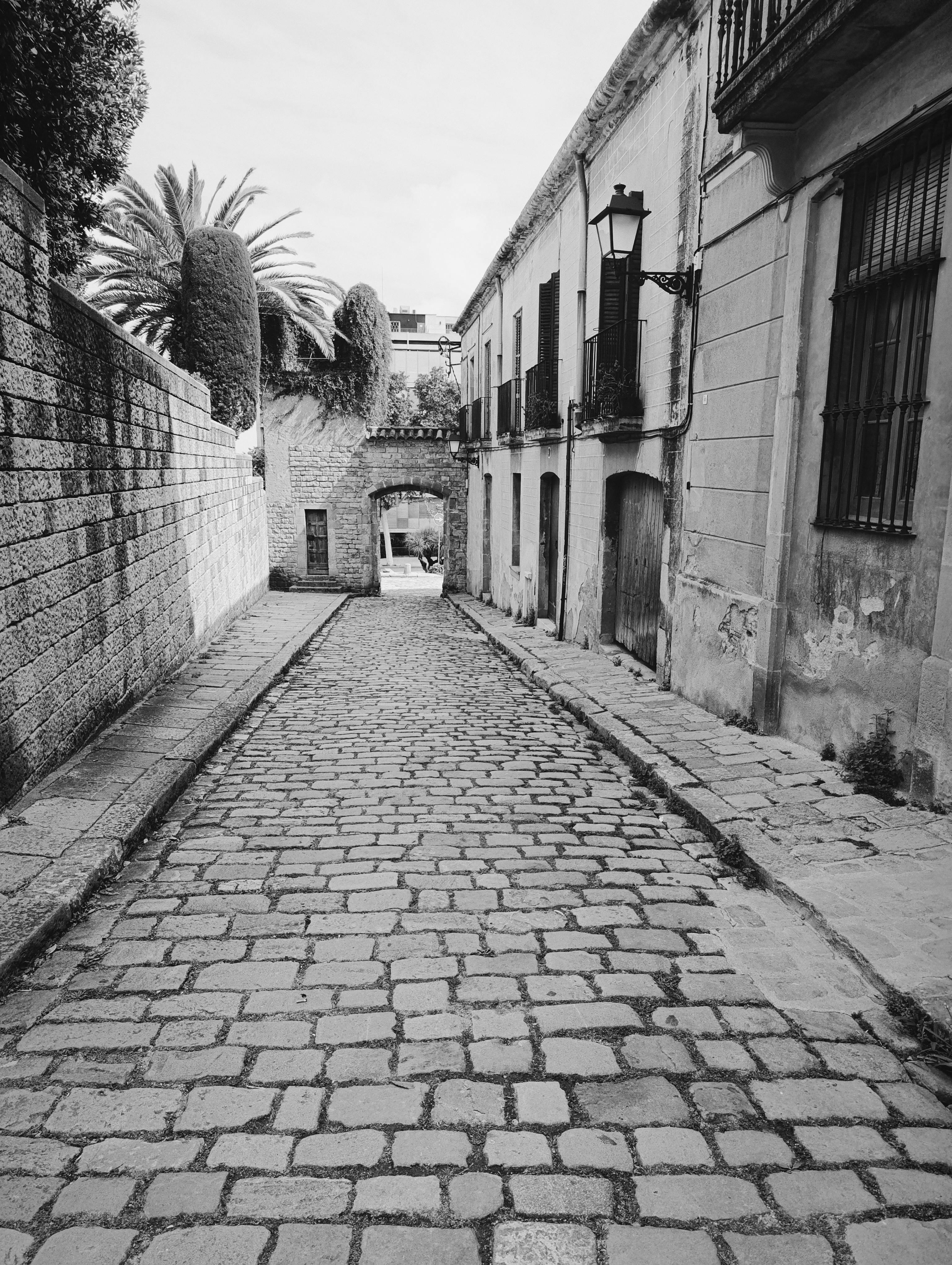 old cobbled street