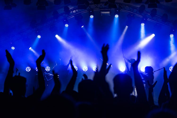 Band Playing On Stage