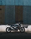Motorcycle Park Near Warehouse
