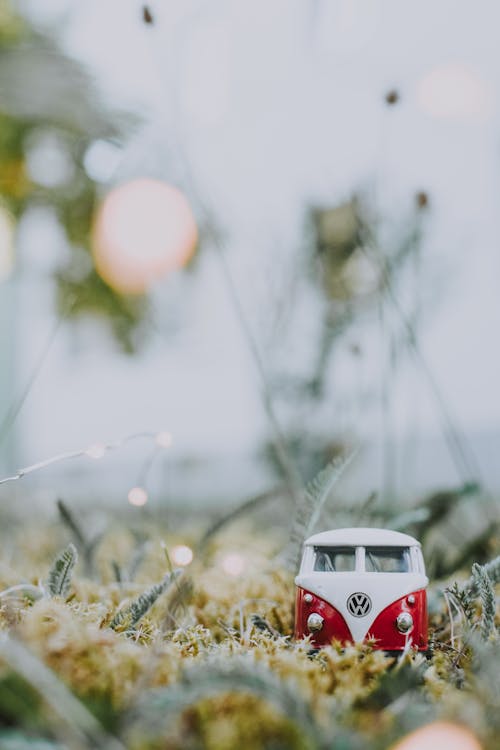 Red and White Volkswagen Beetle Miniature