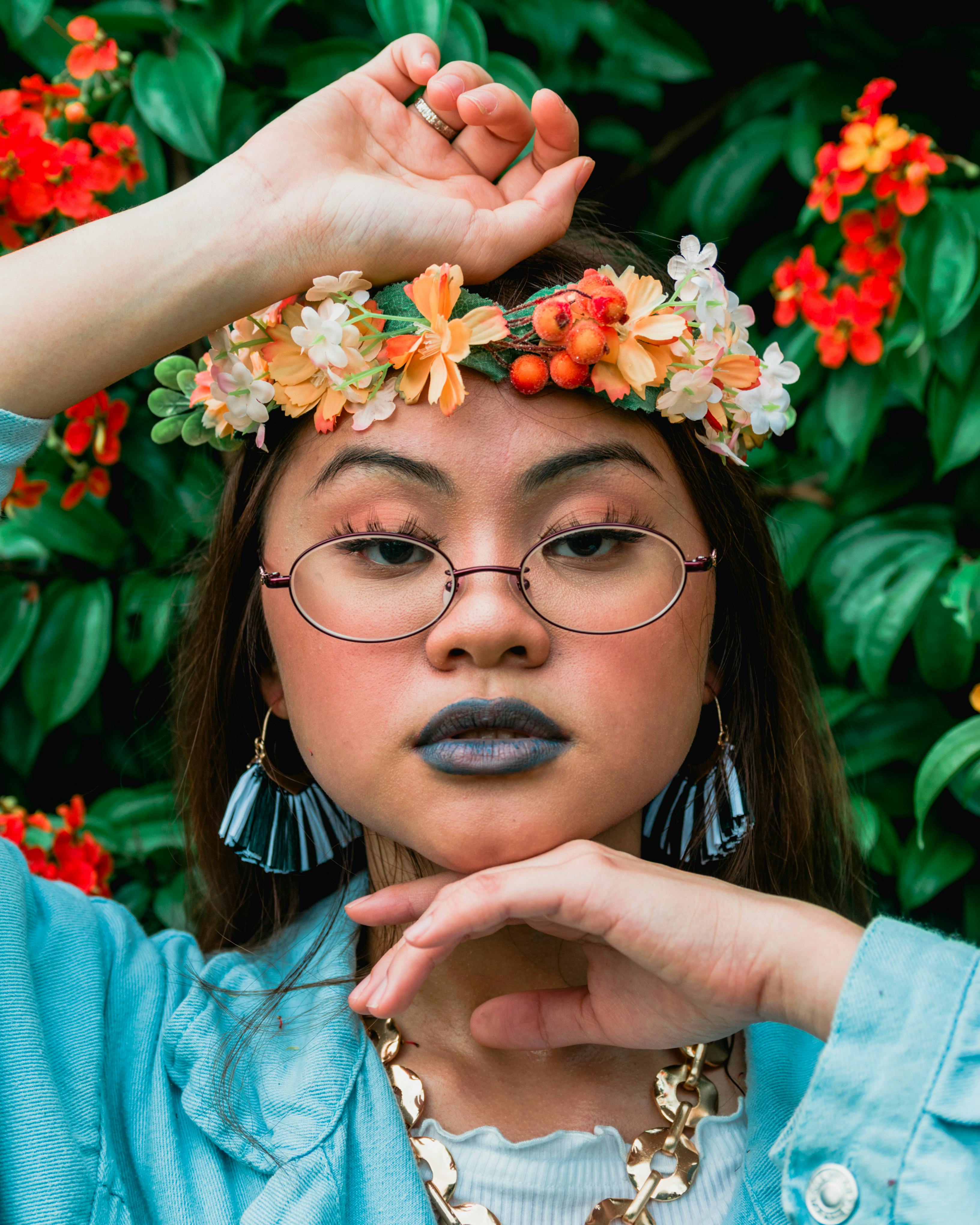 Photo of Woman Wearing Flower Crown · Free Stock Photo