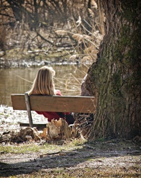 Free stock photo of wood, bench, person, woman