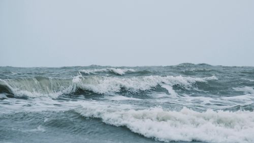 Free Captivating image of powerful ocean waves crashing against each other on a stormy day. Stock Photo