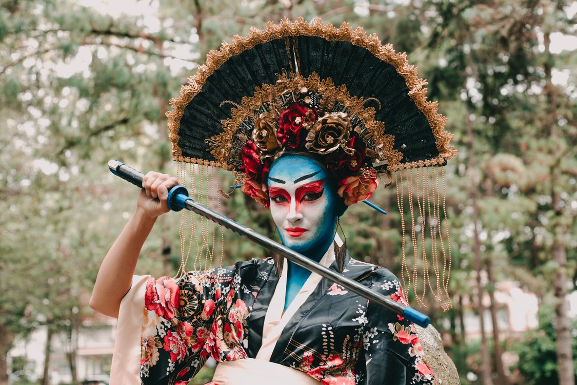 Geisha Hat Portrait of Geisha in Traditional Clothing · Free Stock Photo