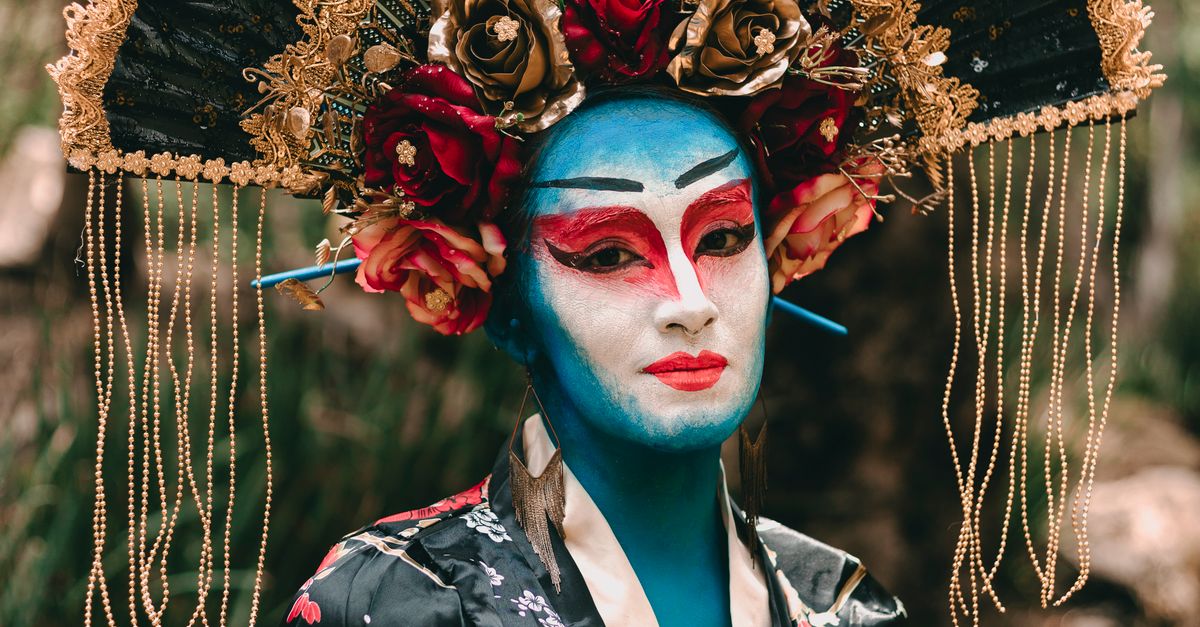 Geisha Hat Portrait of Geisha in Traditional Clothing · Free Stock Photo