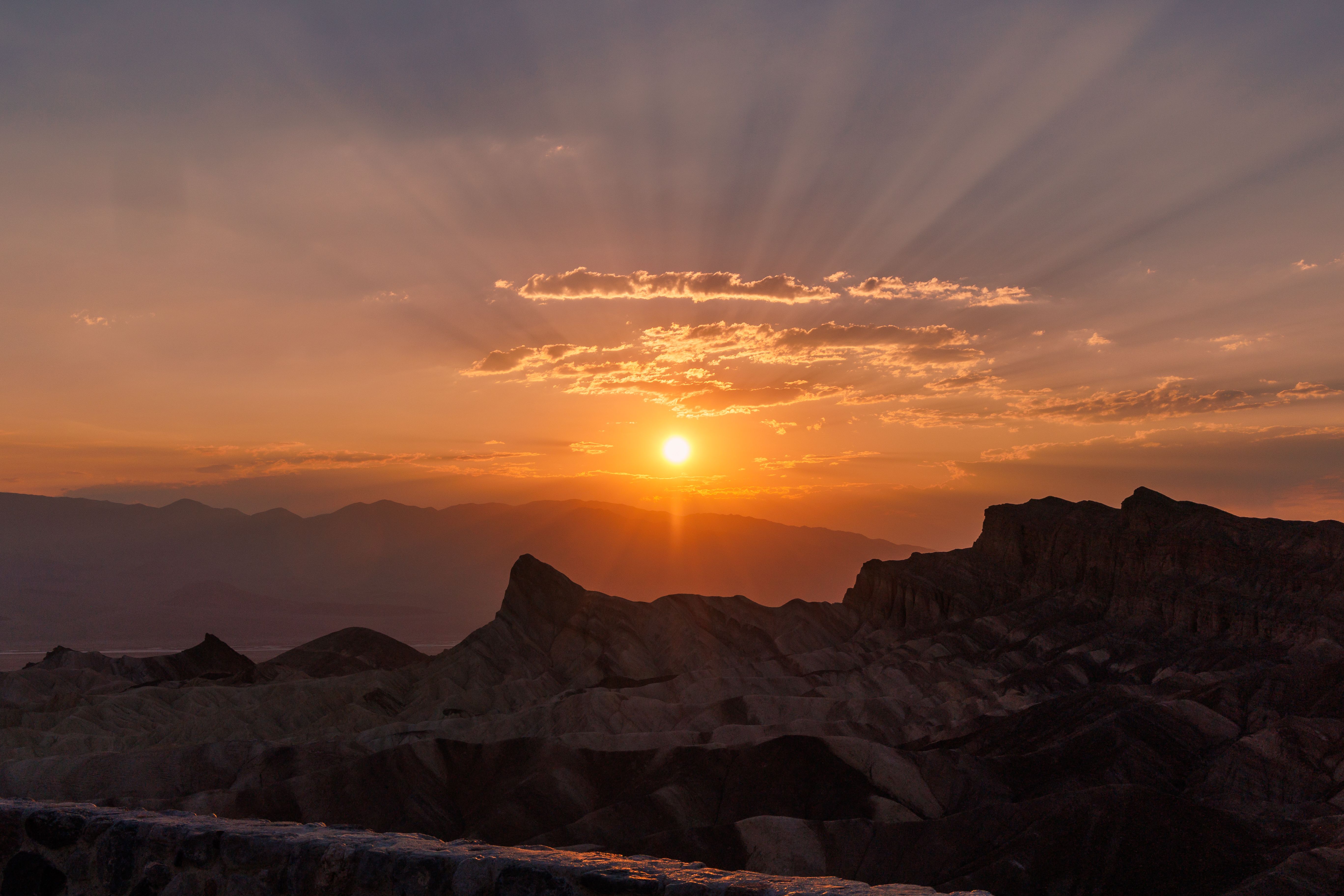 Sunset over the death valley national park · Free Stock Photo