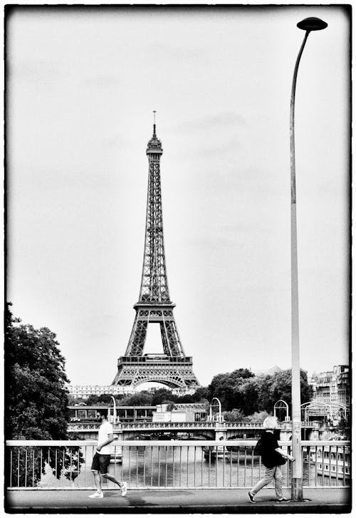 Free stock photo of bridge, eiffel tower, lamppost