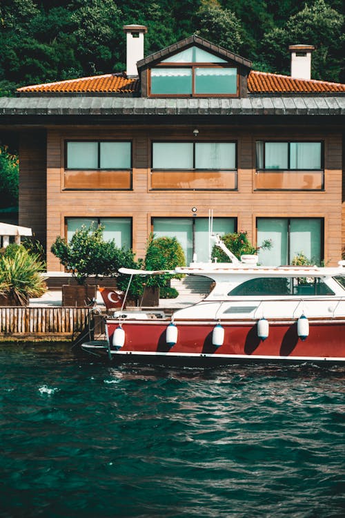 Free stock photo of boat, house, sea