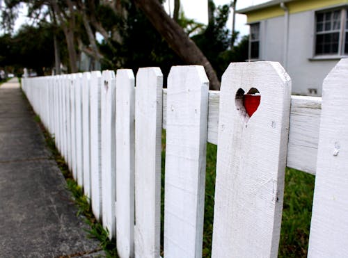 Free stock photo of beach house, fence, heart