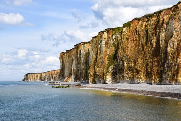 Chalk sea cliffs and a natural arch on the Normandy coast — AXP Photography on Pexels