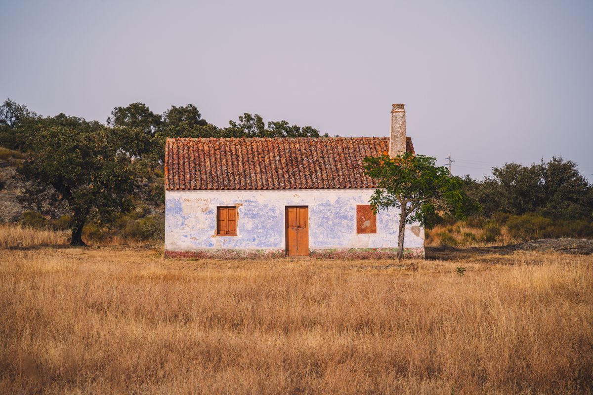 Masías en el campo catalán