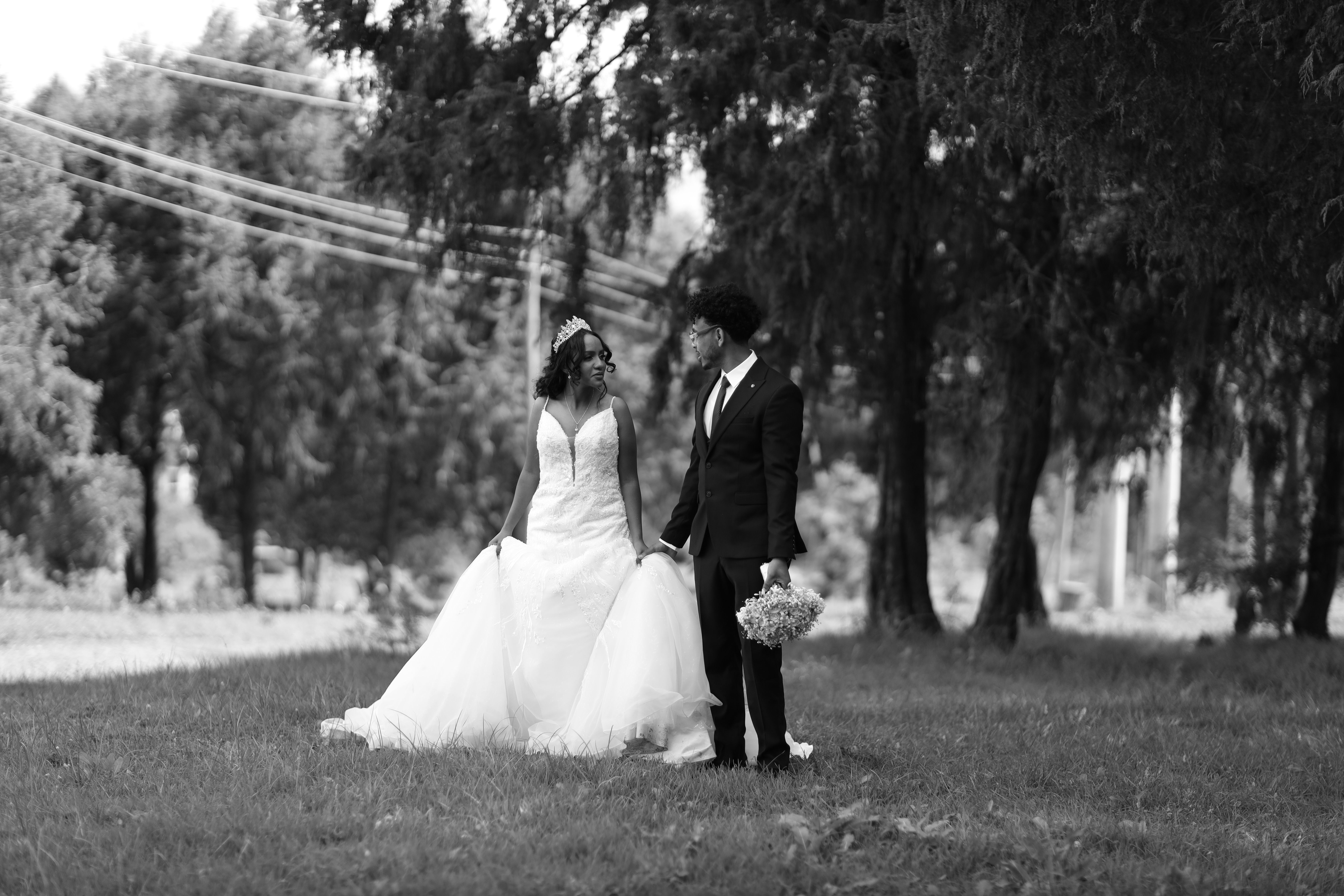 Couple celebrating their wedding day