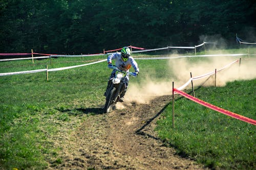 Free stock photo of action, bike, dust