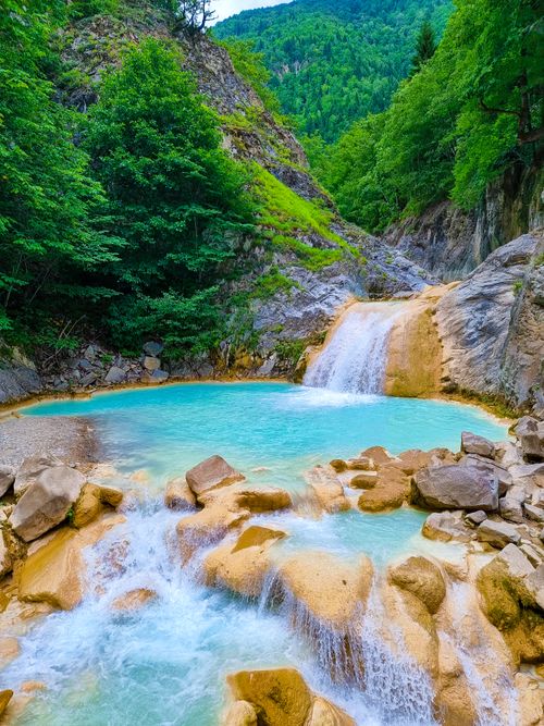 Free Immerse yourself in the serenity of a cascading waterfall amidst the lush greenery of Giresun, Türkiye. Stock Photo