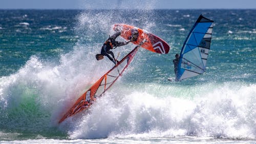 Free People Windsurfing Stock Photo