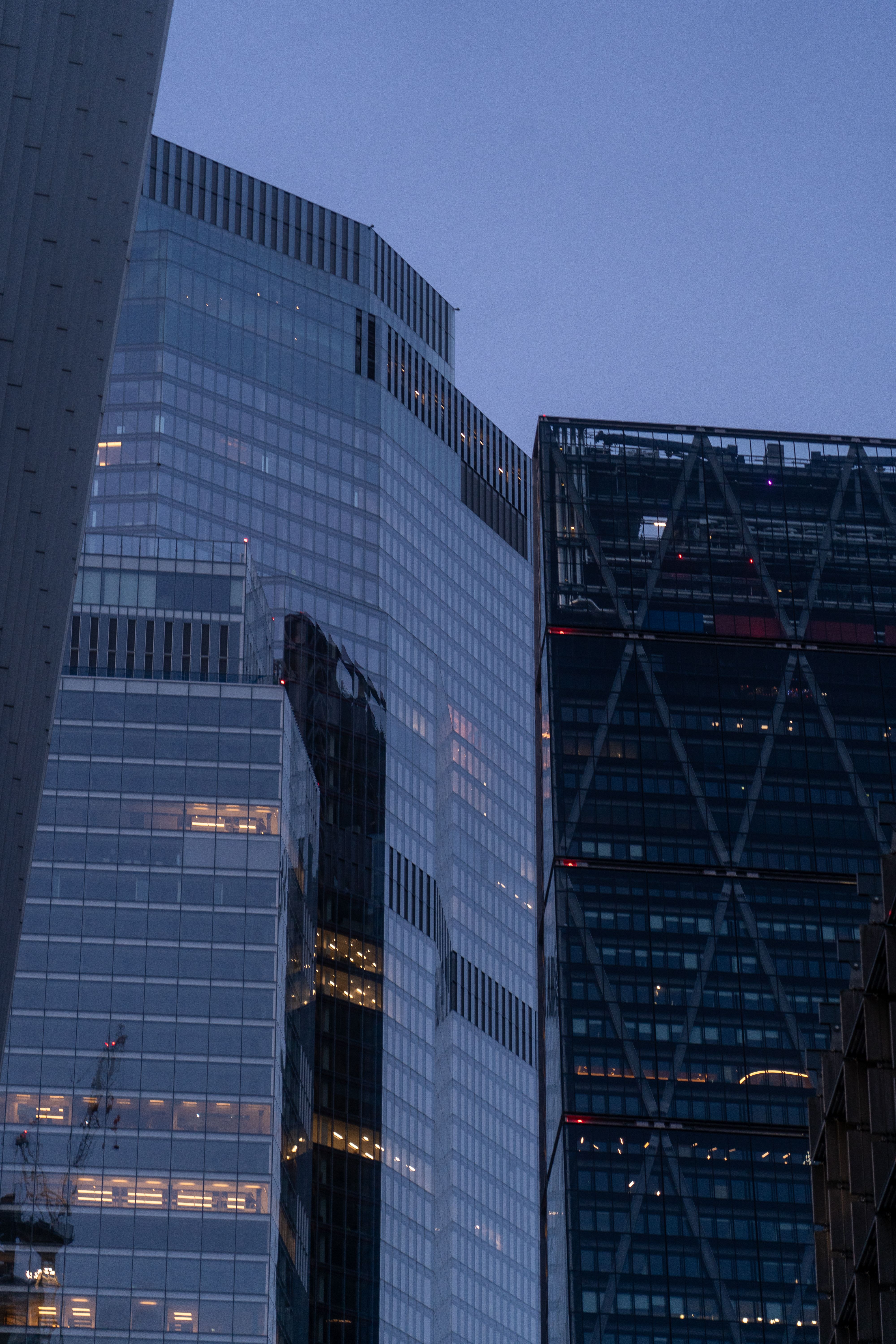 City of London financial district at dusk
