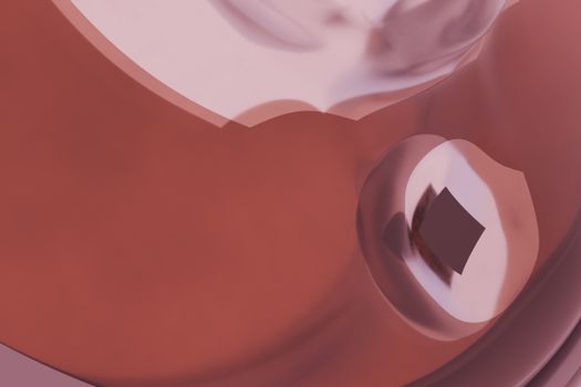 Creamy pink abstract art featuring soft geometric shapes and flowing design.