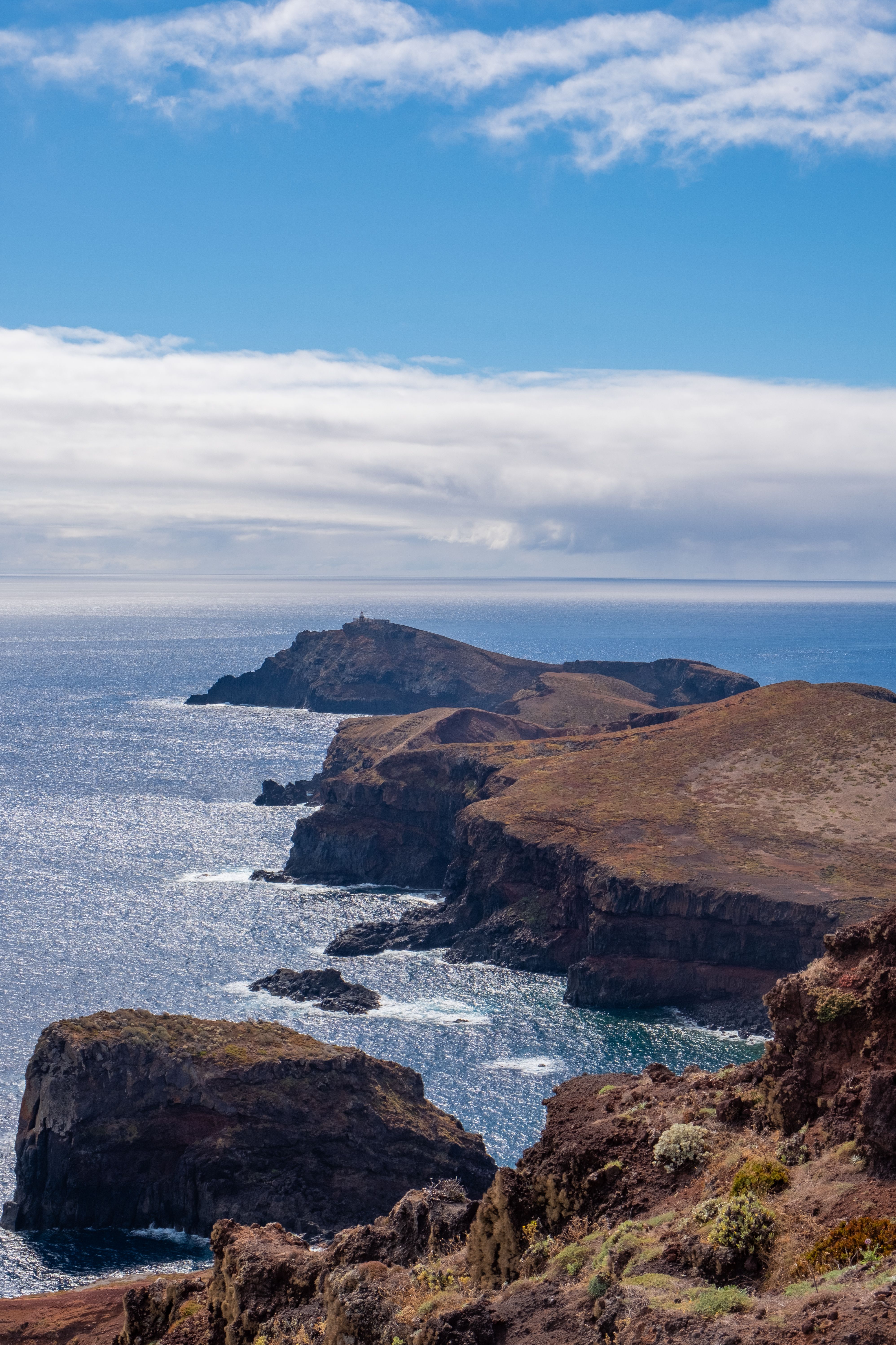 Breathtaking view of Madeira's cliffs and ocean, showcasing natural beauty in Portugal.