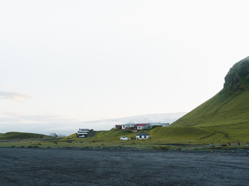 Charming guesthouse exterior along the Ring Road in rural Iceland