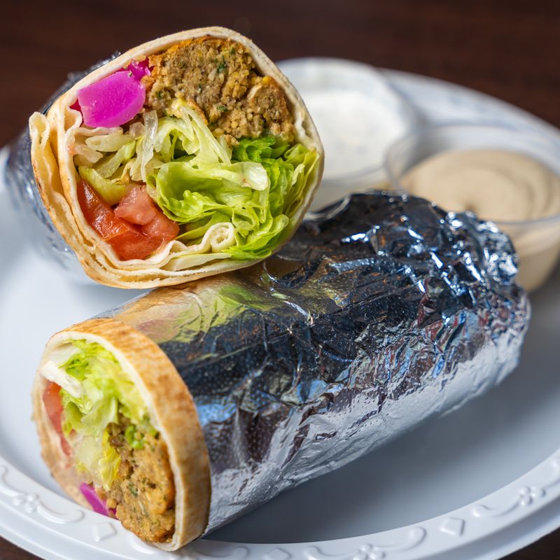 Budget Falafel and Pickle Wrap