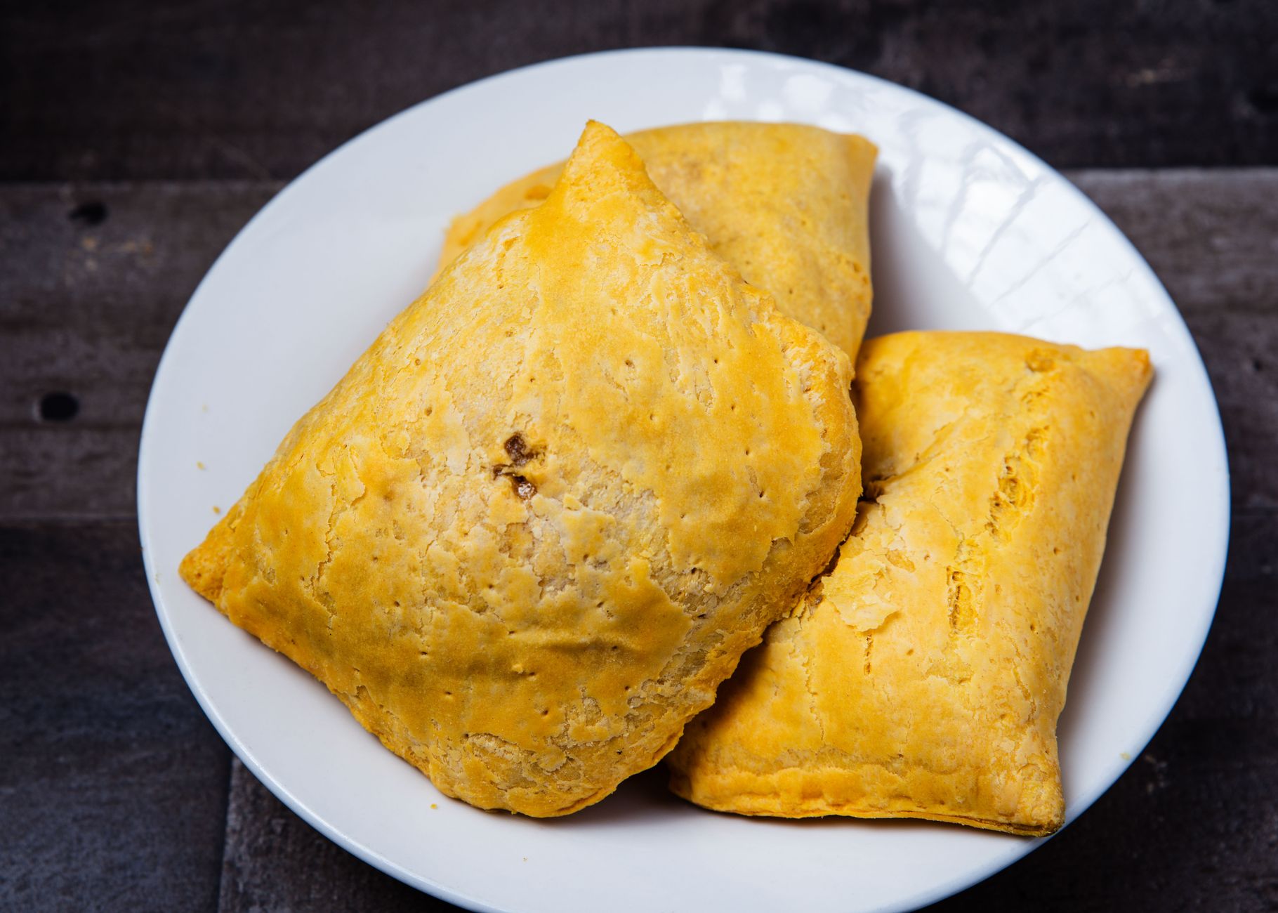 Jamaican patties on a display plate