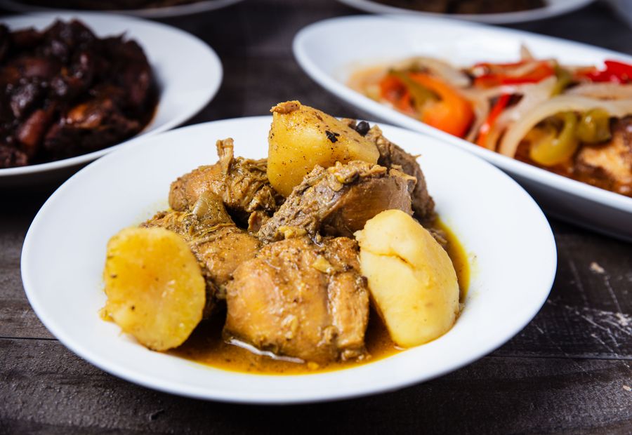 Representative Caribbean & African food photo