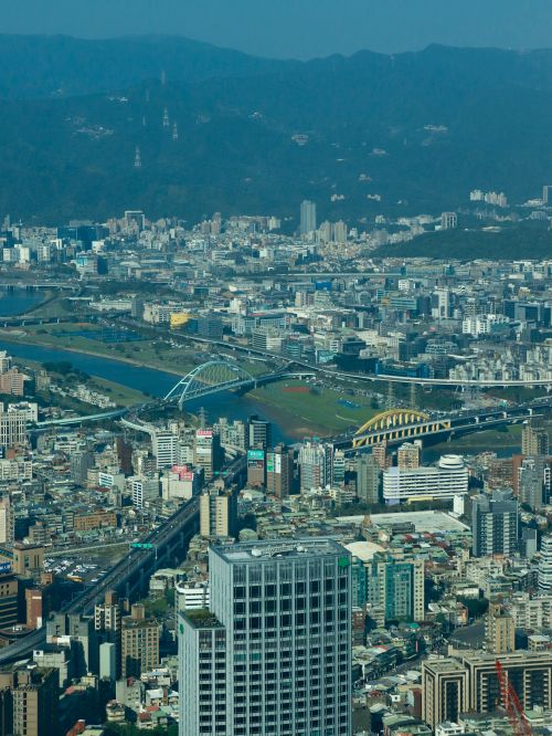Free Taipei view from Taipei101 Stock Photo