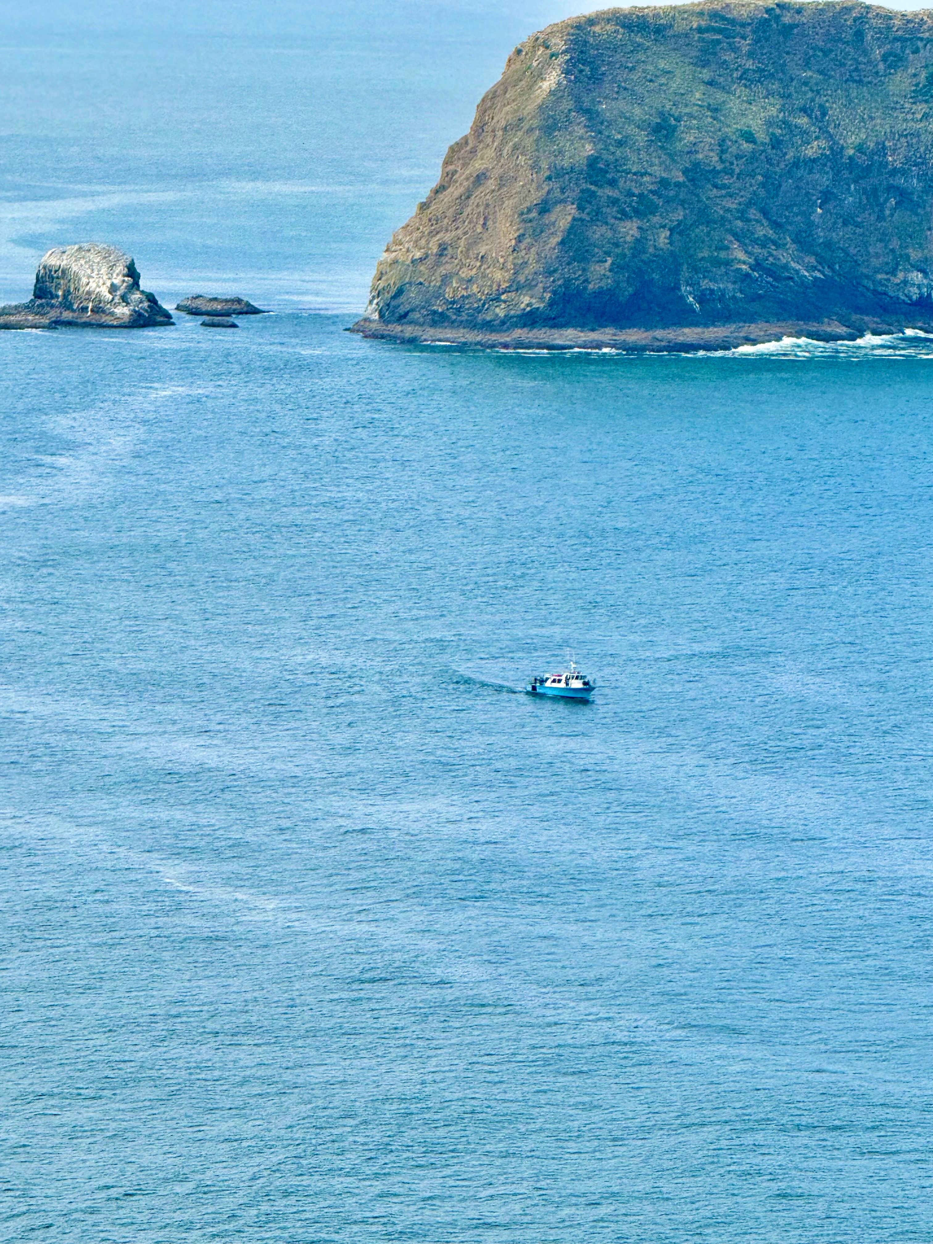 Boat off the Oregon coast