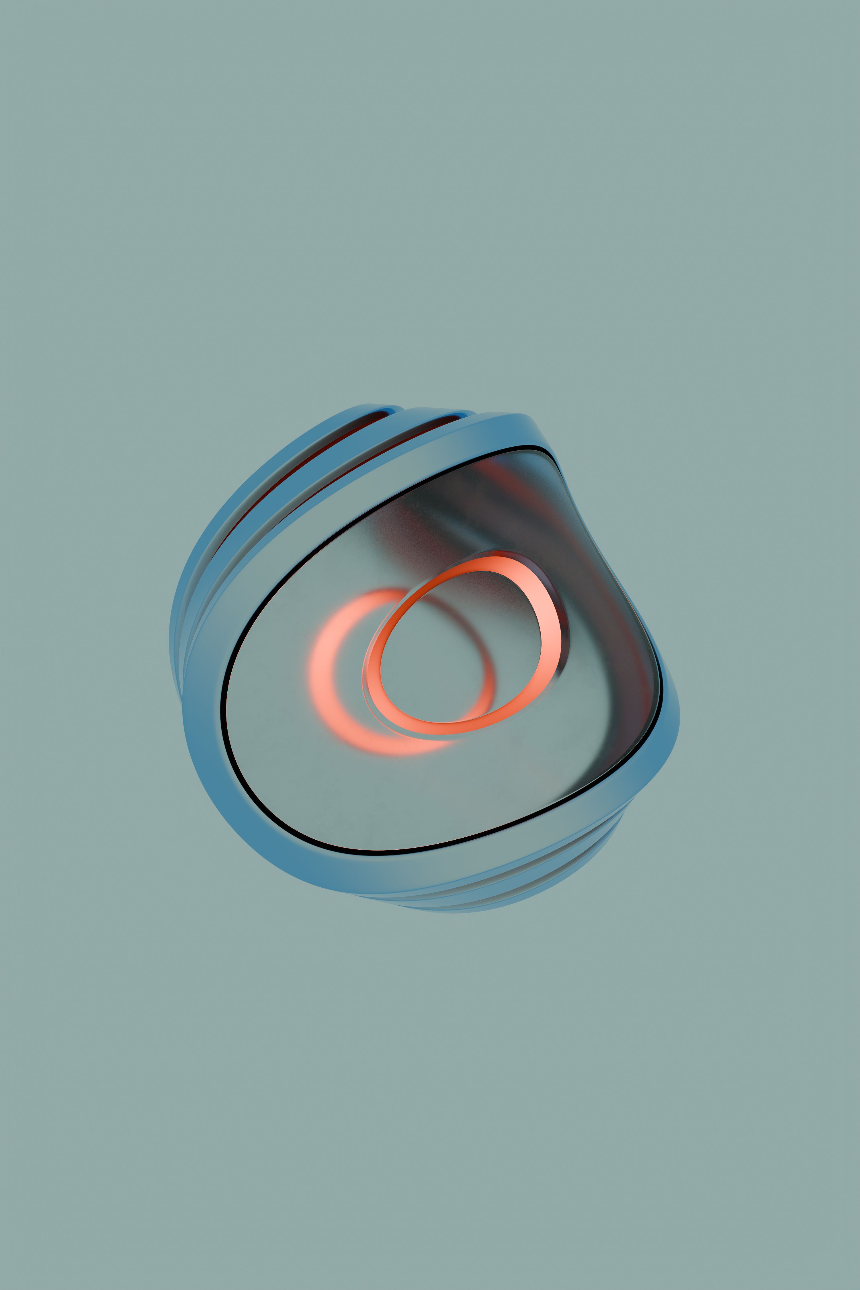 Abstract 3D render featuring colorful geometric shapes on a muted background, perfect for modern design.