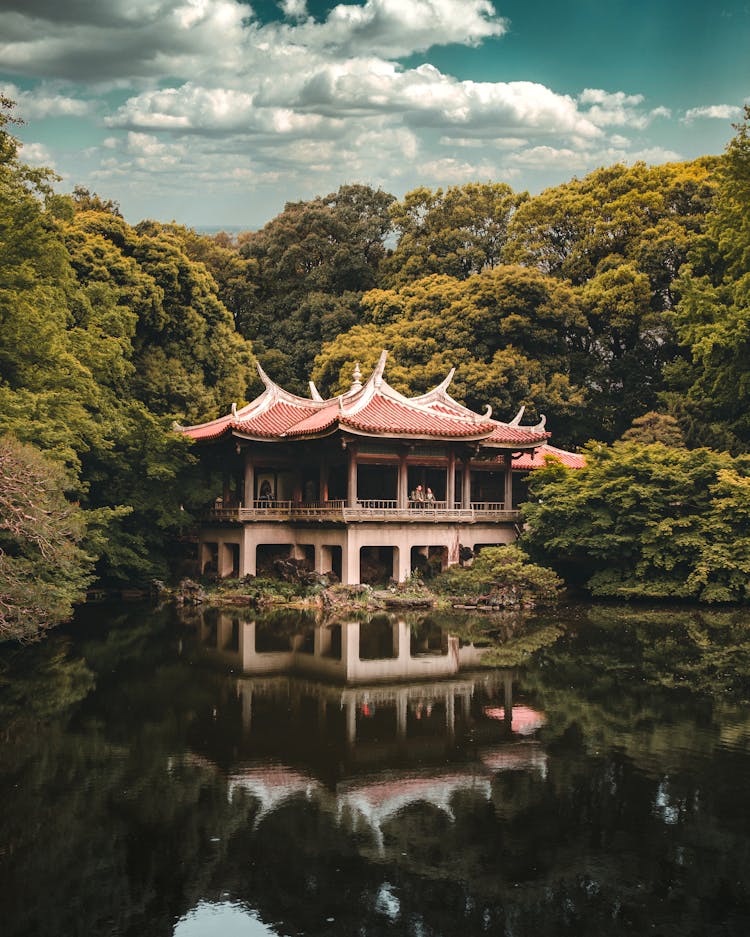 Beige And Brown Temple