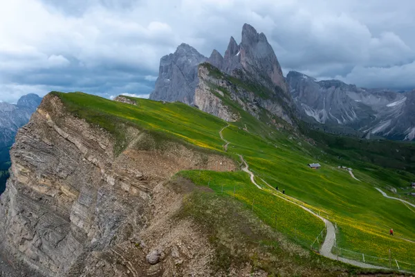 Descente vers Col Raiser