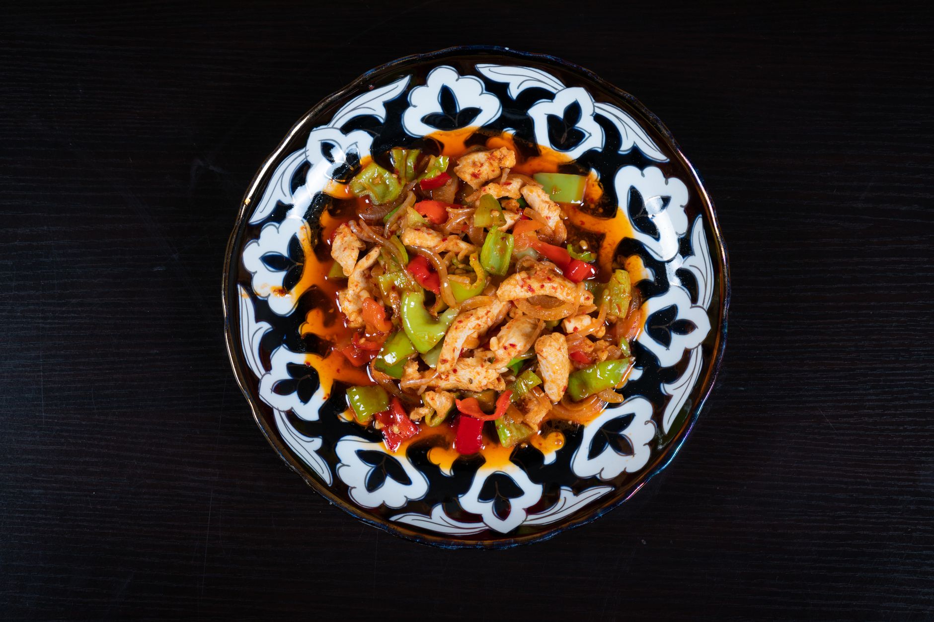 Seasoned rice dish with side delicacies
