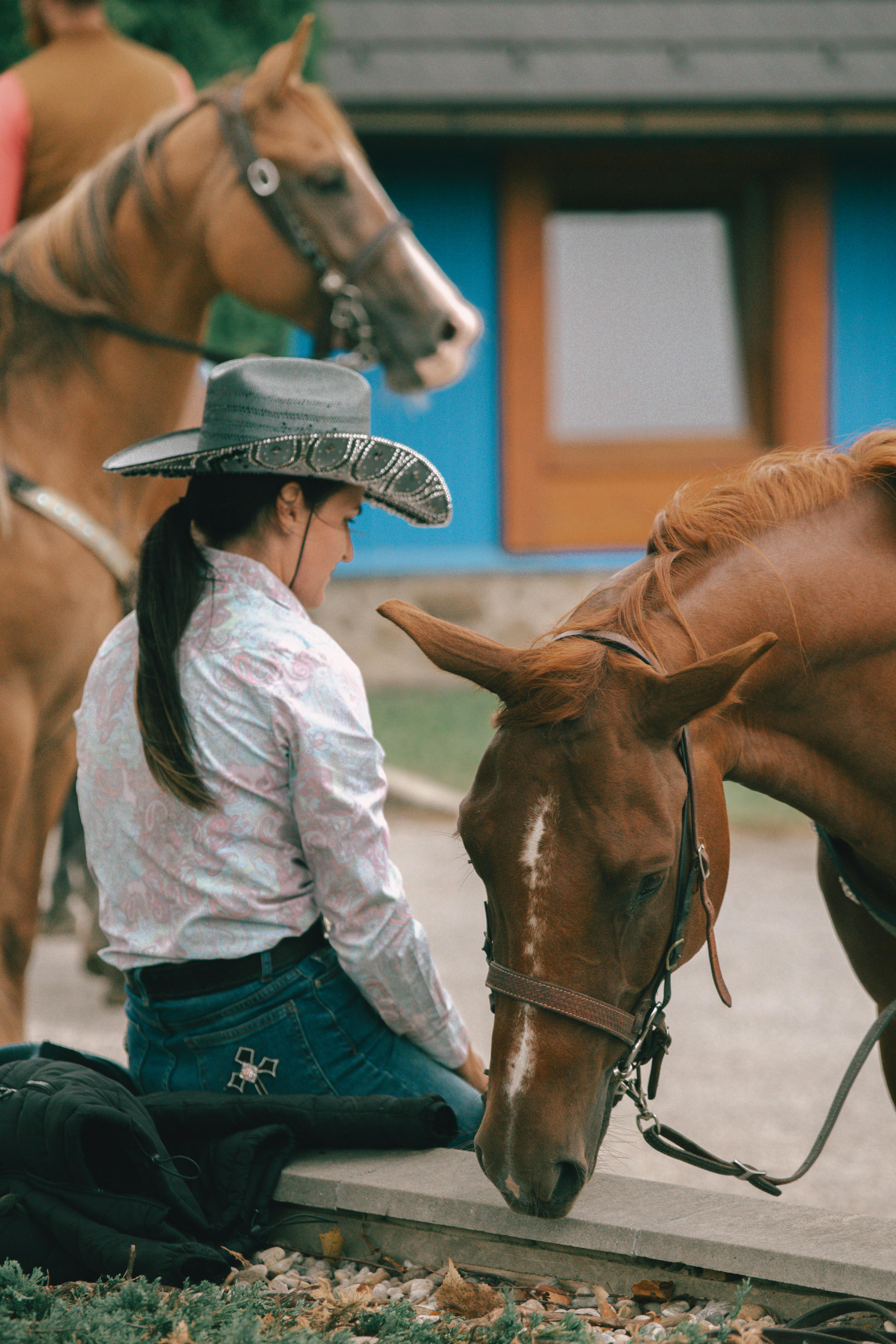 cowgirl with horse