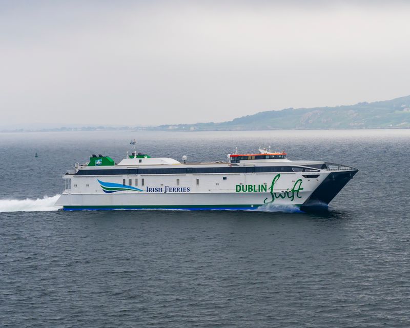 Ferry at Dublin Port terminal