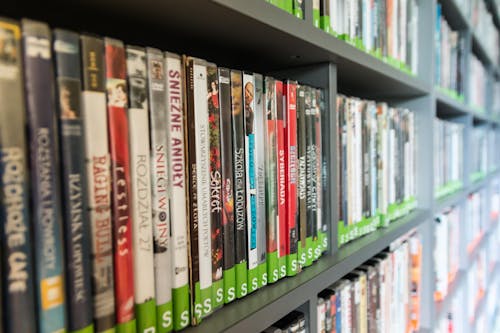 Assorted Dvd Case Lot on Shelves